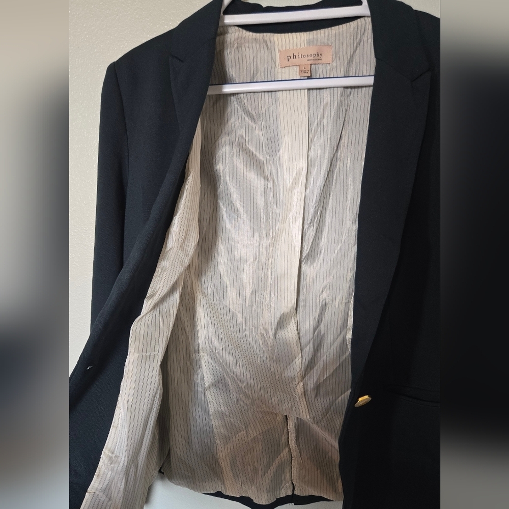 Philosophy | Dark Green Ponte Blazer Size Large - Picture 8 of 11